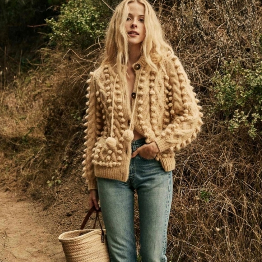 Doen Pomme Sweater Peche Creme medium alpaca